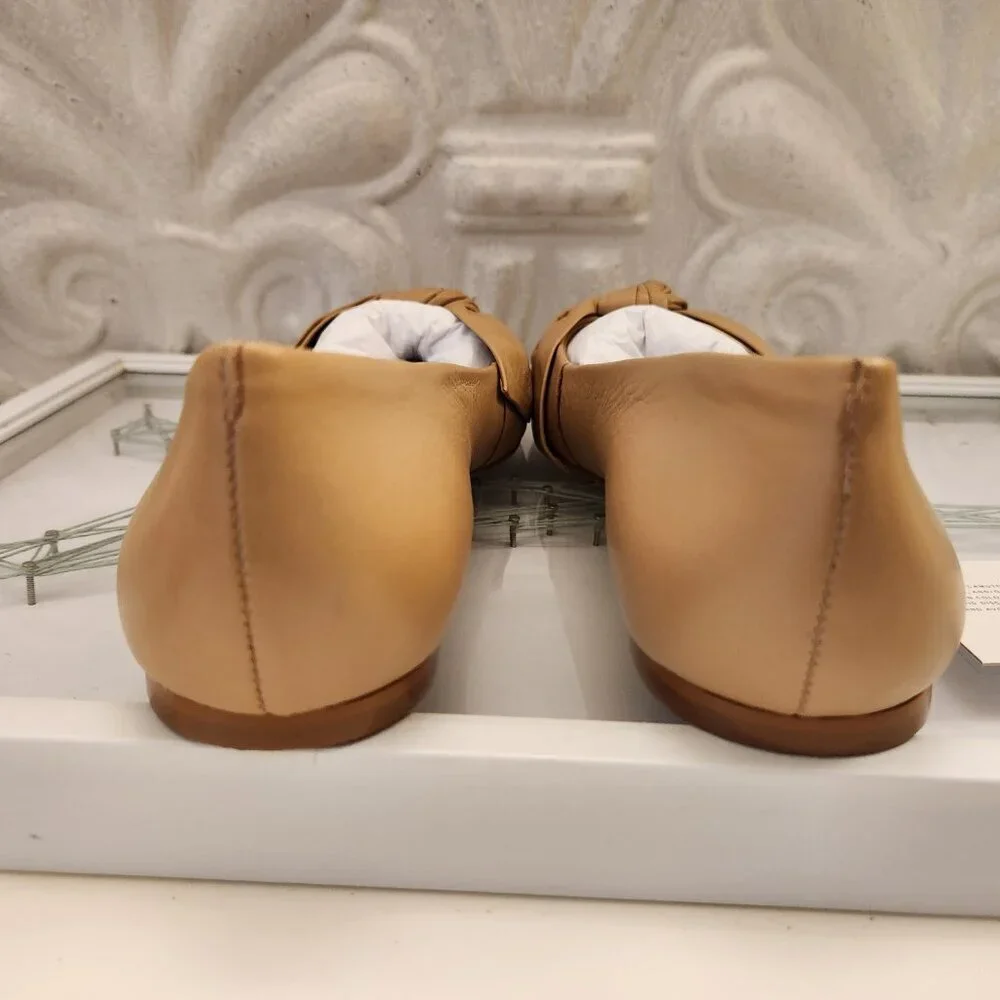 Vince Camuto Bowmel Flats. NIB. Cream Tan Napa. Size 5.5. NIB